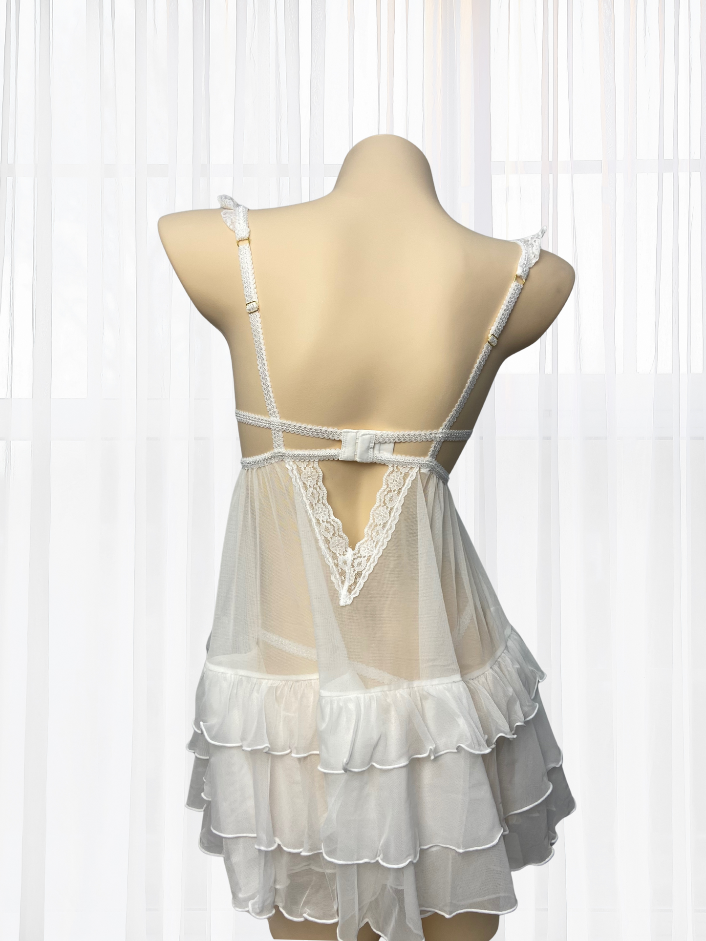 *NEW* Lainey Sheer Babydoll - White