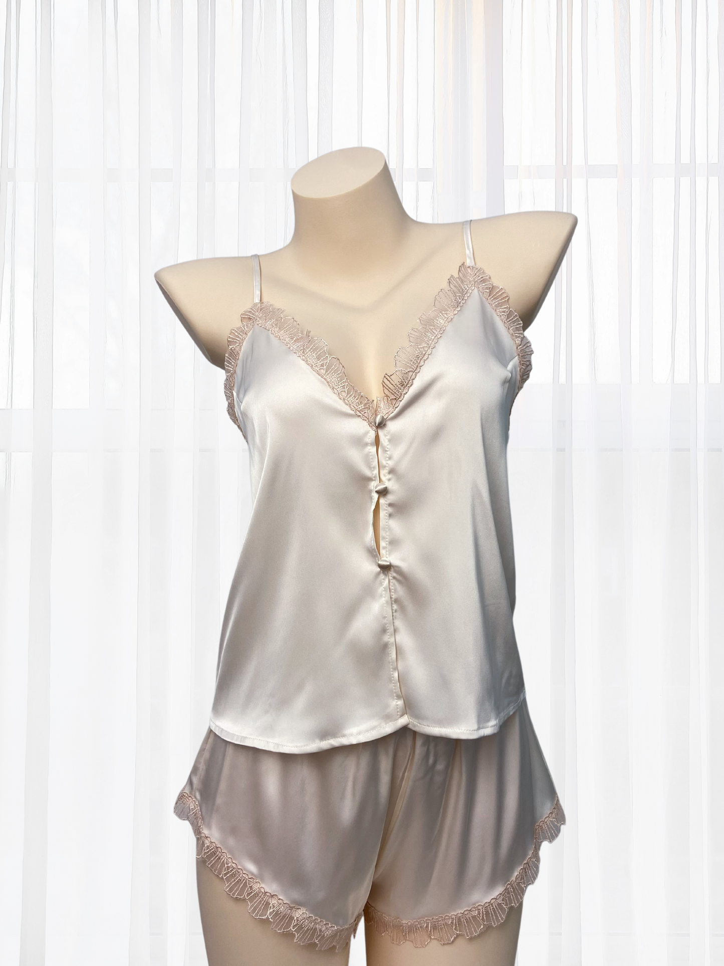 Wonder 18 Cordelia Satin Cami Set Beige