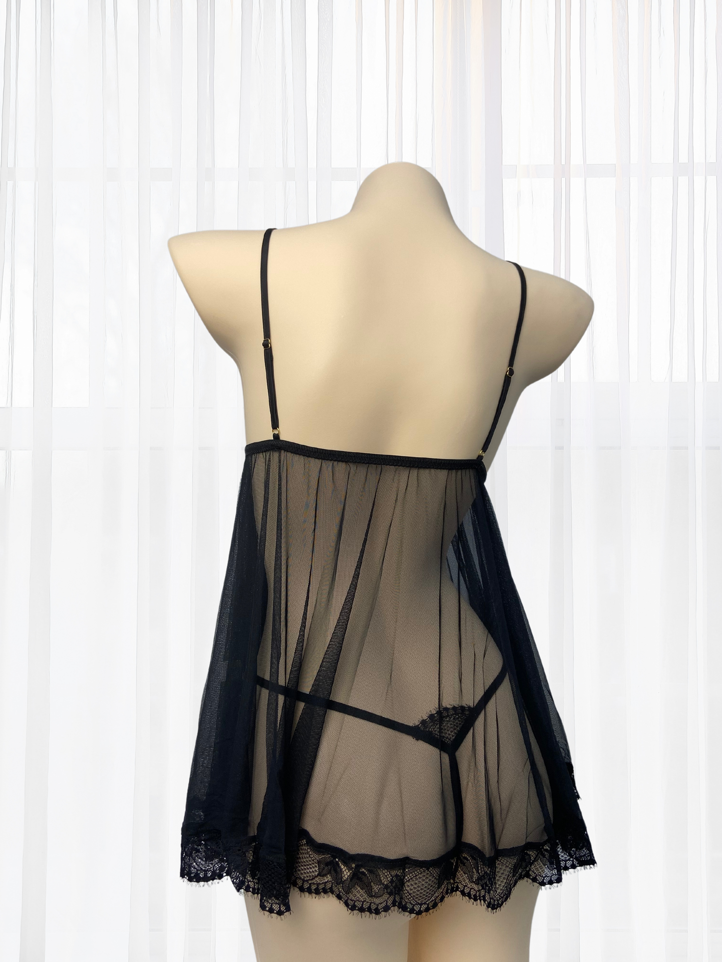 Wonder 18 Jesse Soft Mesh Babydoll Black