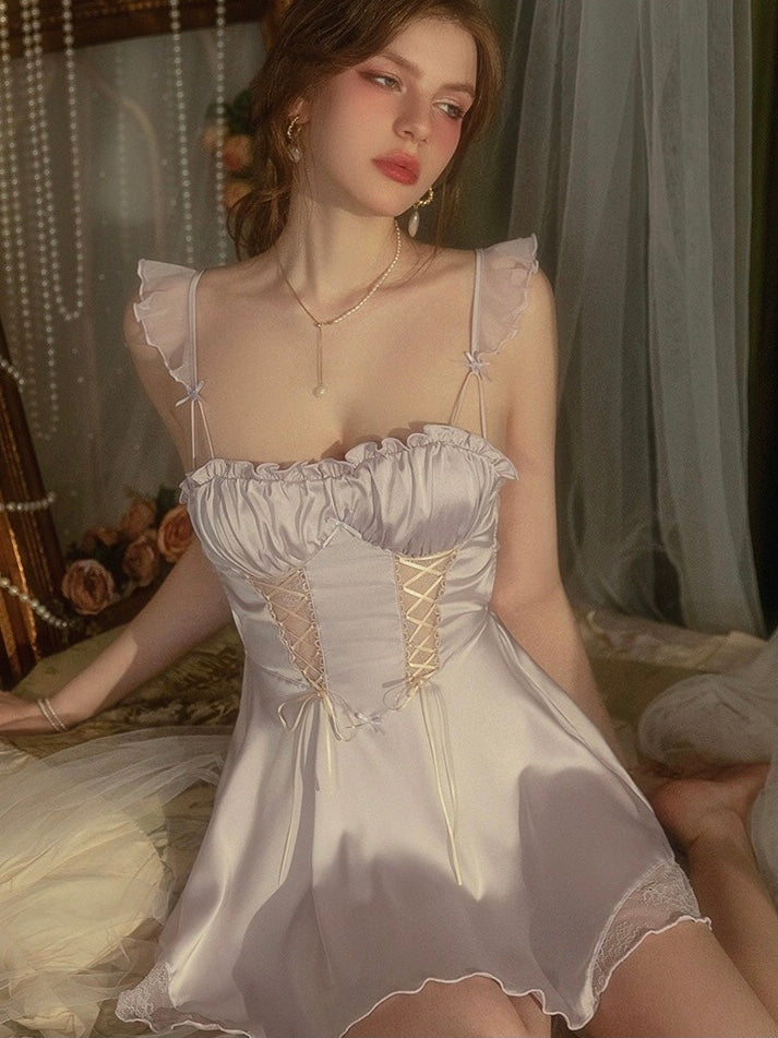 sexy lavender babydoll lingerie