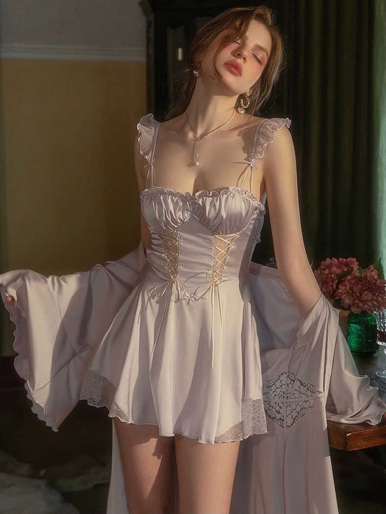 sexy lavender babydoll lingerie
