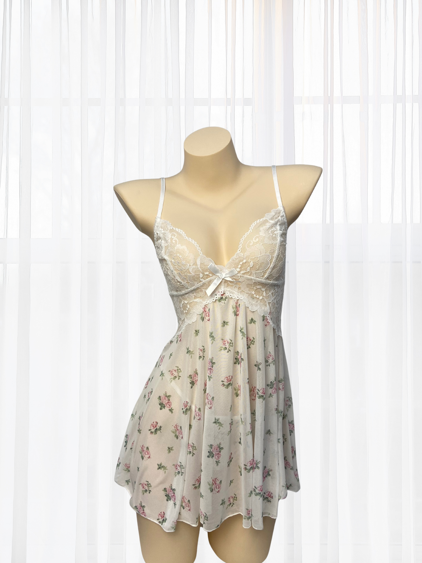 *NEW* Alisa Floral Sheer Camisole - White