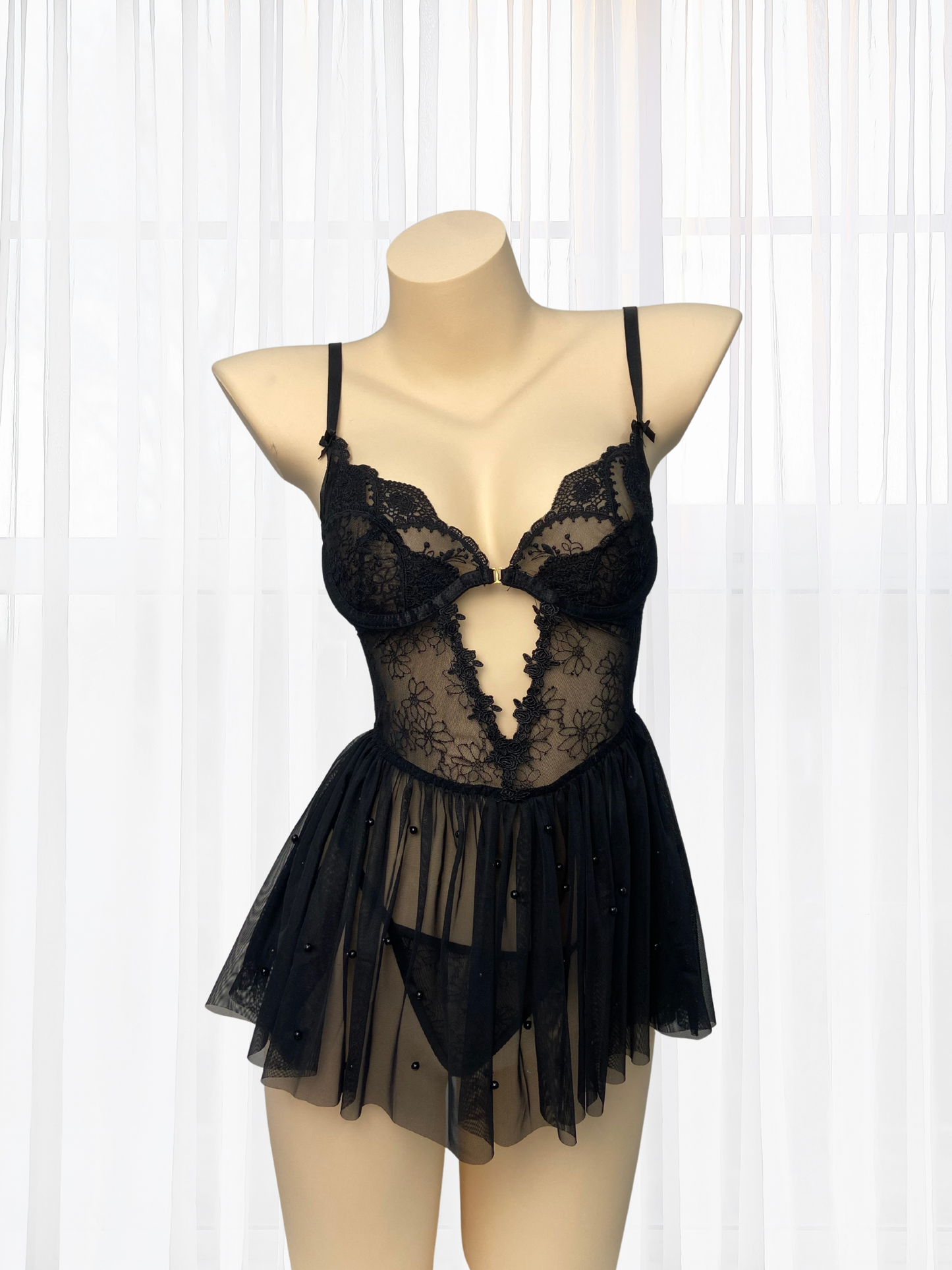 *NEW* Madeline Soft Sheer Babydoll - Black