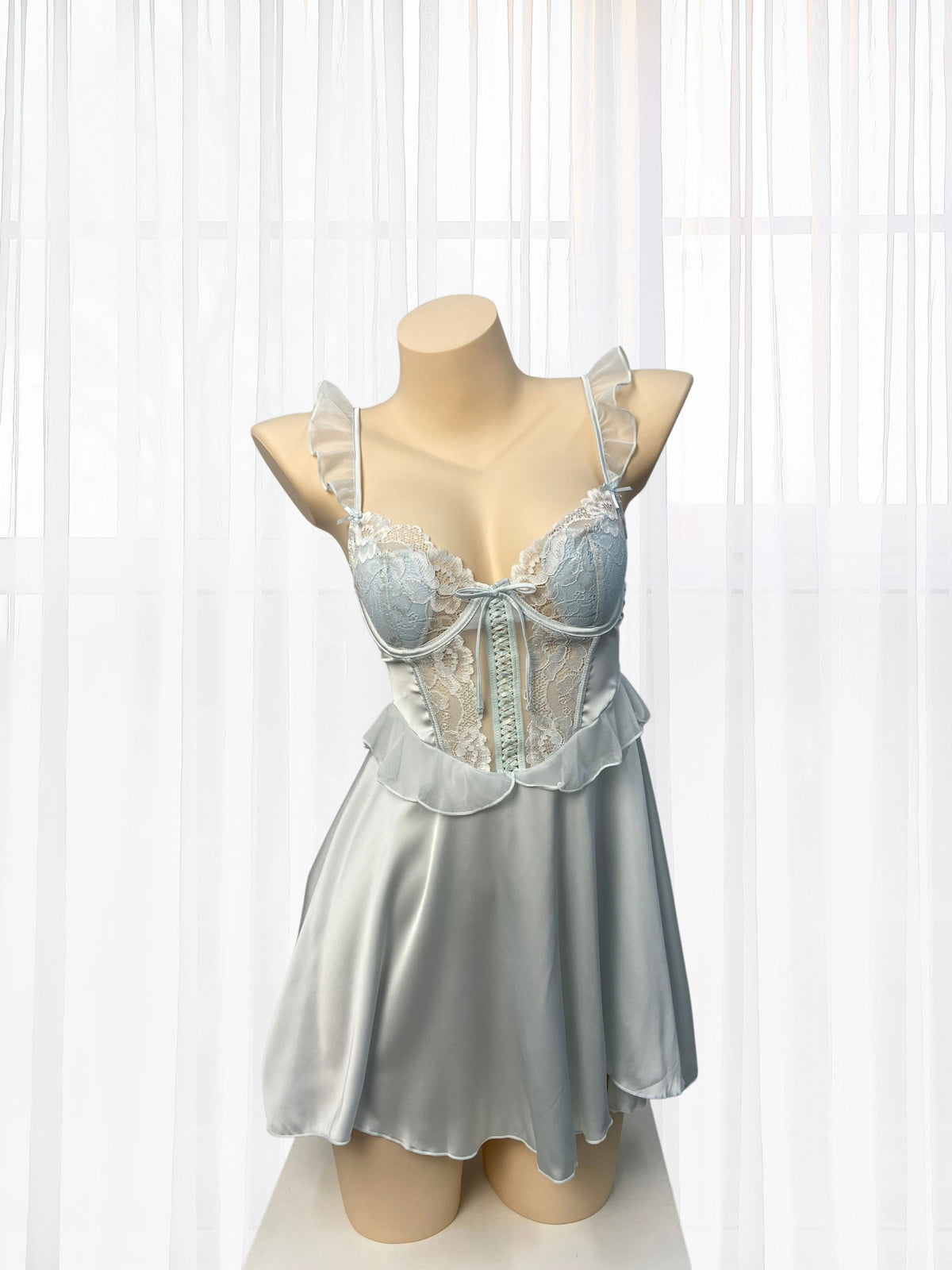 Seraphina Blue Lace Chemise - Wonder 18