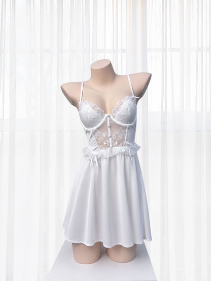 Coralie White Lace Babydoll - Wonder 18
