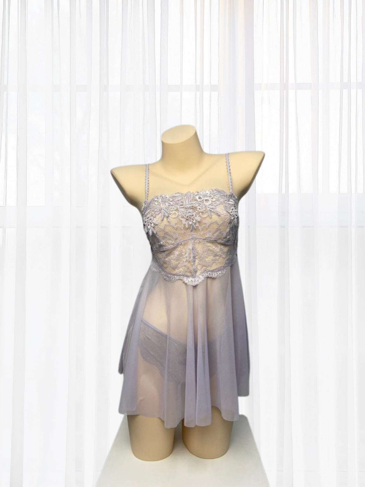 Delphine Lavender Lace Babydoll - Wonder 18