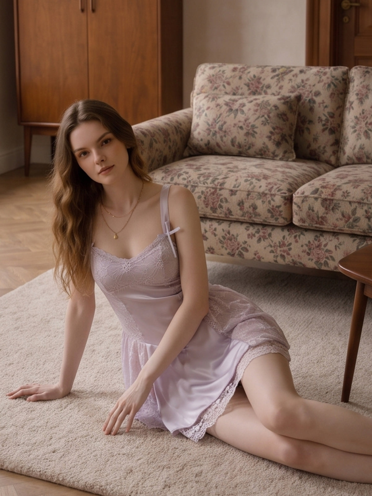 Elara Lavender Lace Chemise - Wonder 18