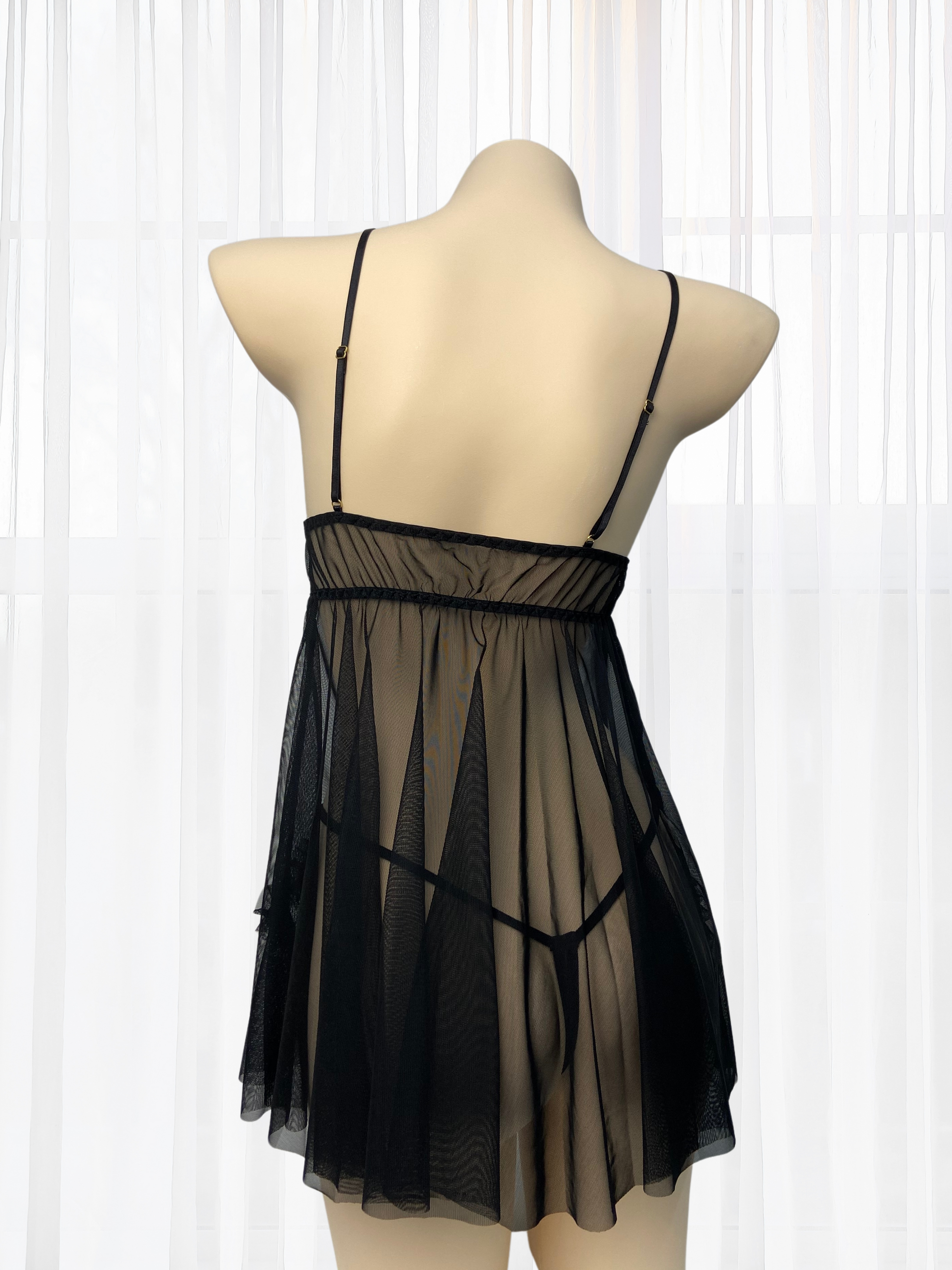 Wonder 18 Celeste Soft Mesh Babydoll Black
