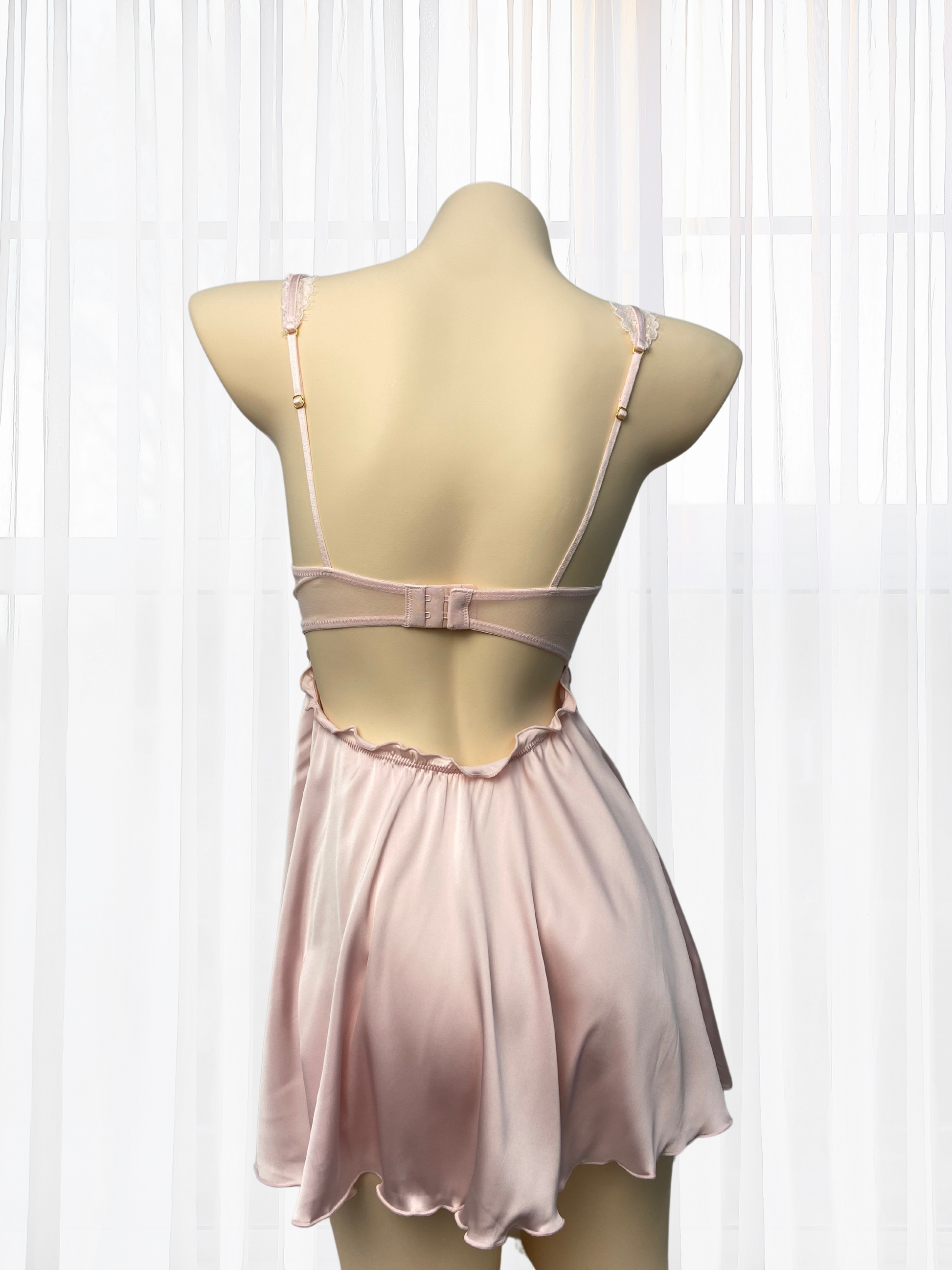 Wonder 18 Vera Soft Satin Pink Babydoll