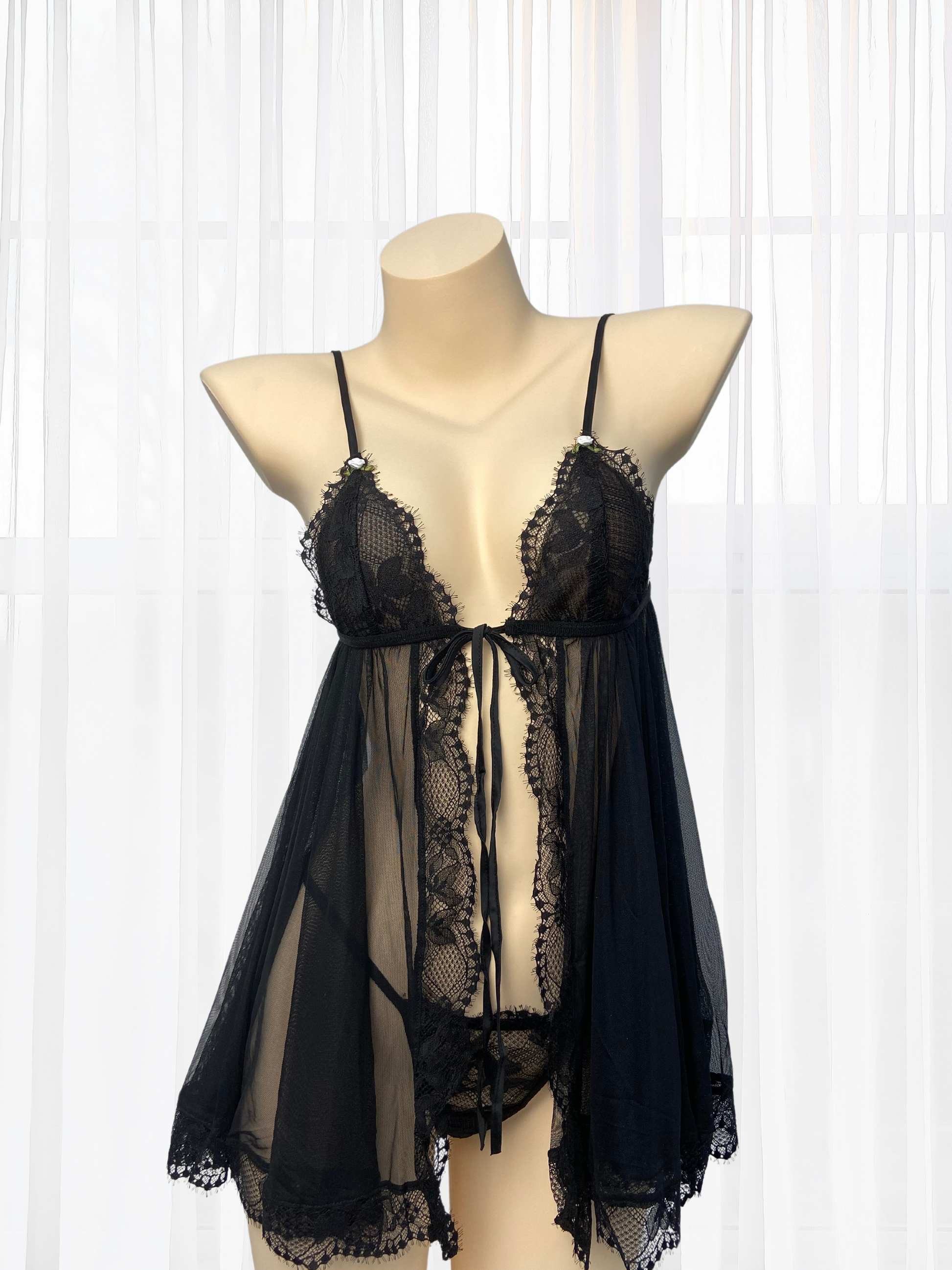 Wonder 18 Jesse Soft Mesh Babydoll Black