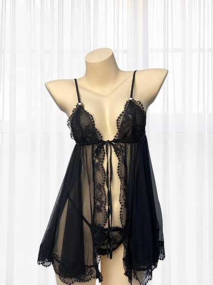 Wonder 18 Jesse Soft Mesh Babydoll Black