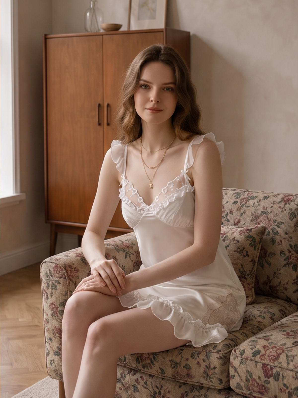 *NEW* Evelina White Ruffle Chemise