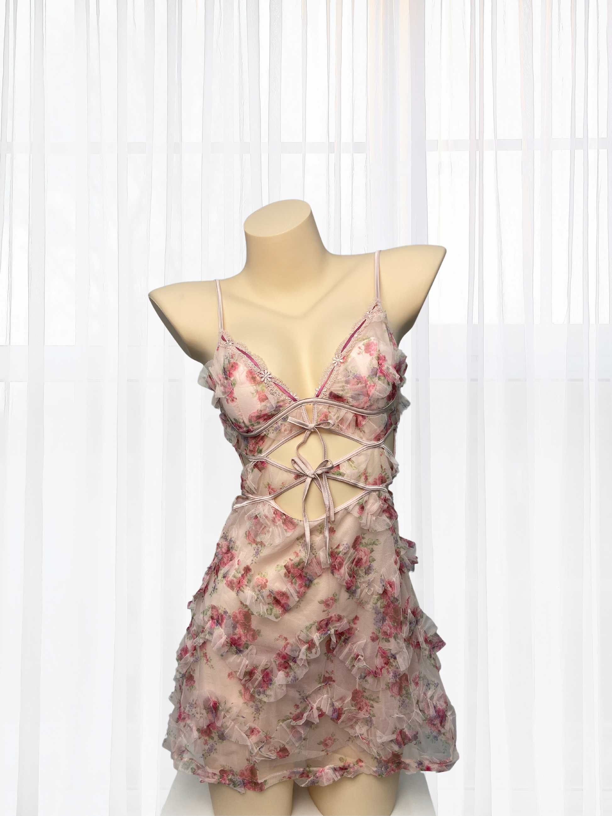 Wonder 18 Amelia Pink Camisole Babydoll Ruffle Design