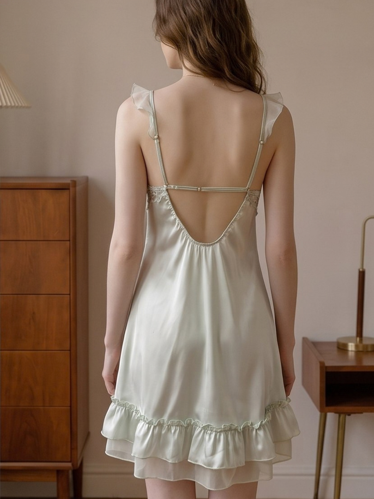 Evelina Green Ruffle Chemise - Wonder 18