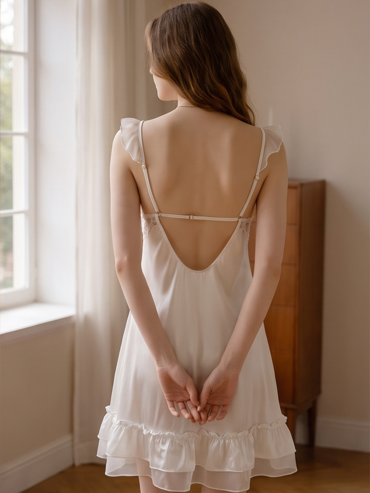 *NEW* Evelina White Ruffle Chemise