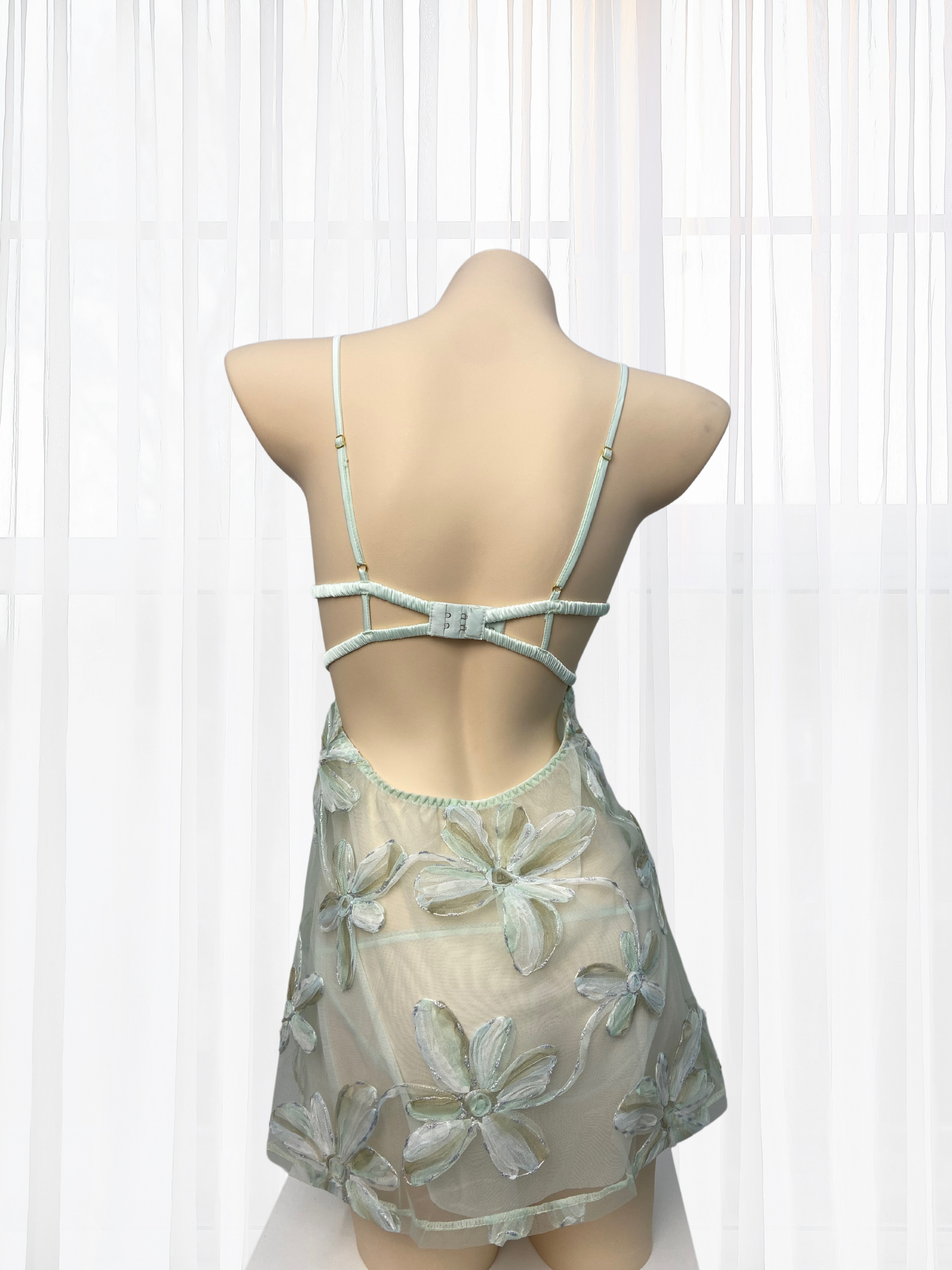 Wonder 18 Leia Green Camisole Babydoll Dress