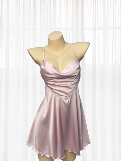 *NEW* Aria Soft Satin Babydoll - Pink