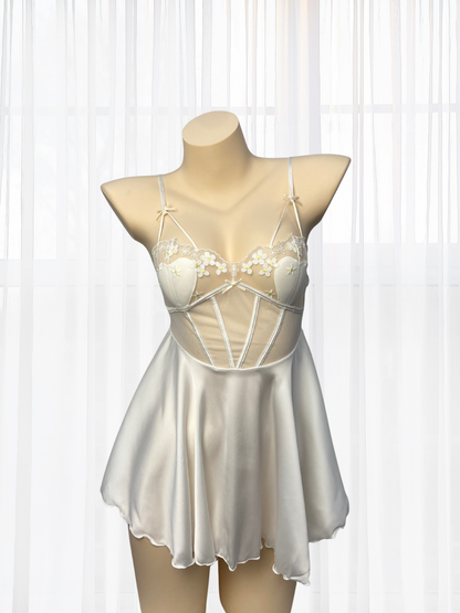 *NEW* Leila Lovey Babydoll - White