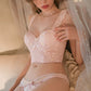 French Underwear Lingerie Bras Ruffles Bralette and Panties 2pcs