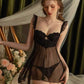 cute sexy seductive babydoll with ruffle shoulder straps