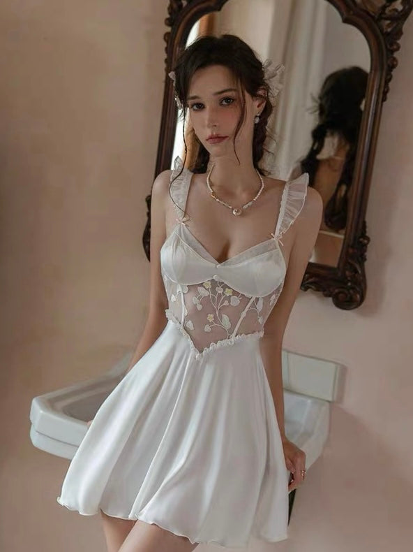 Wonder 18 Neriah Luxe Satin Nightdress White