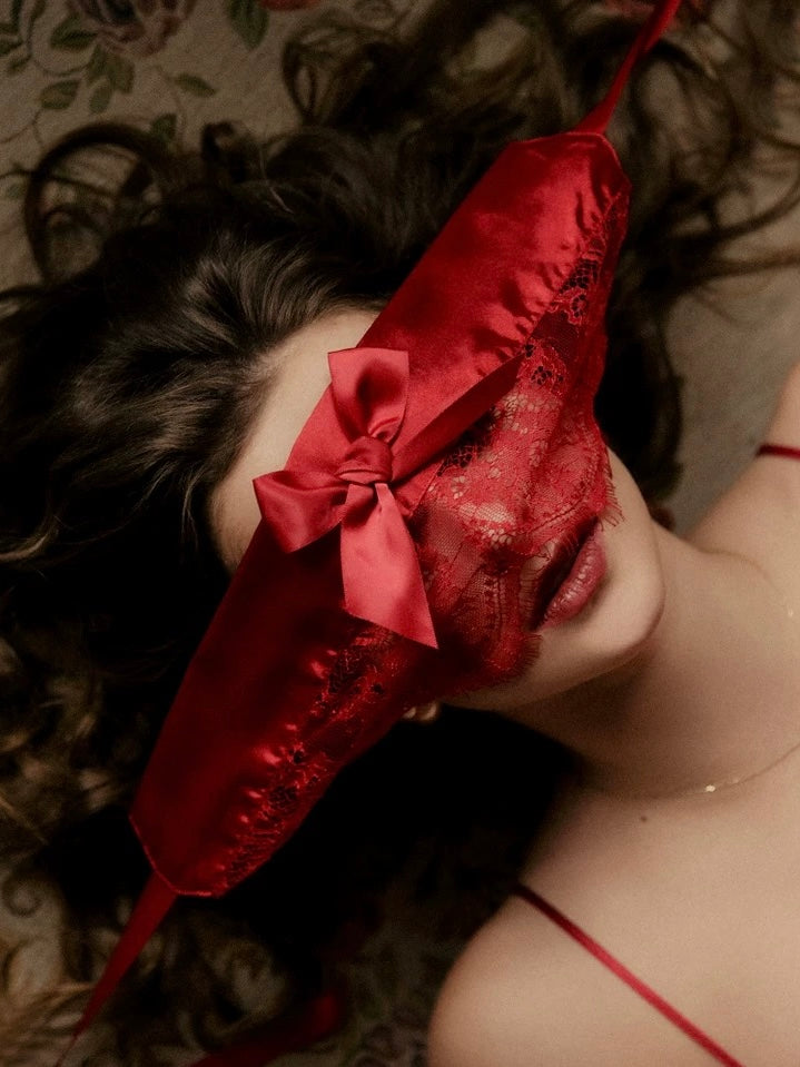 Wonder 18 Sexy Bow Red Blindfold Eye Mask