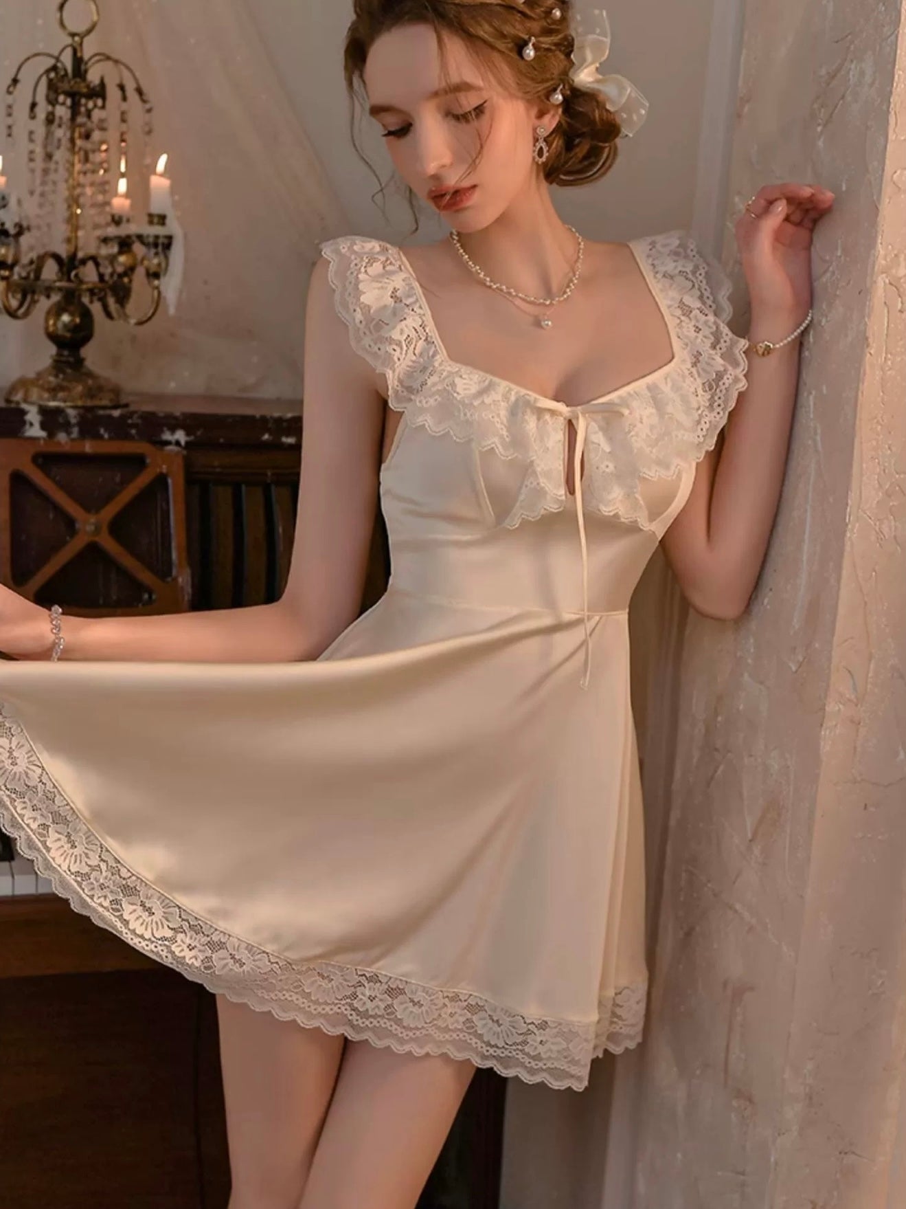 Myra Satin Babydoll