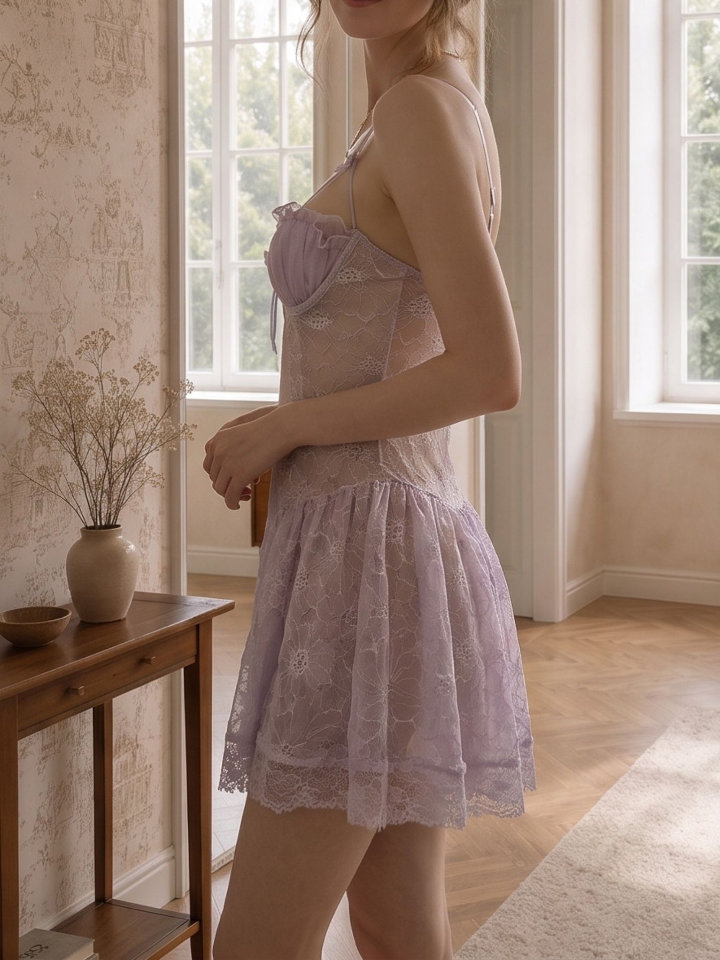 *NEW* Isabelle Lacey Babydoll - Lilac