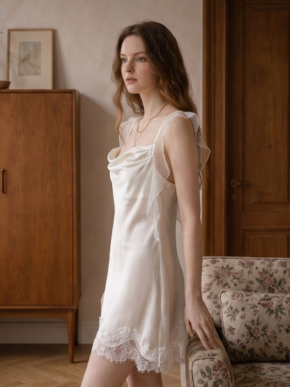Jilian Beige Satin Chemise - Wonder 18