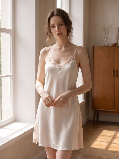 Martina White Side Lace Chemise - Wonder 18