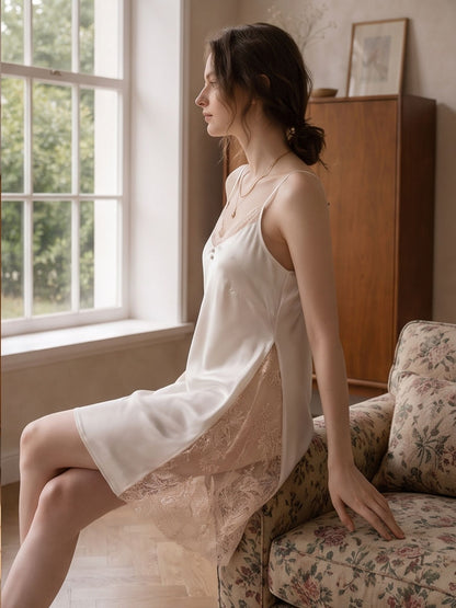 Martina White Side Lace Chemise - Wonder 18