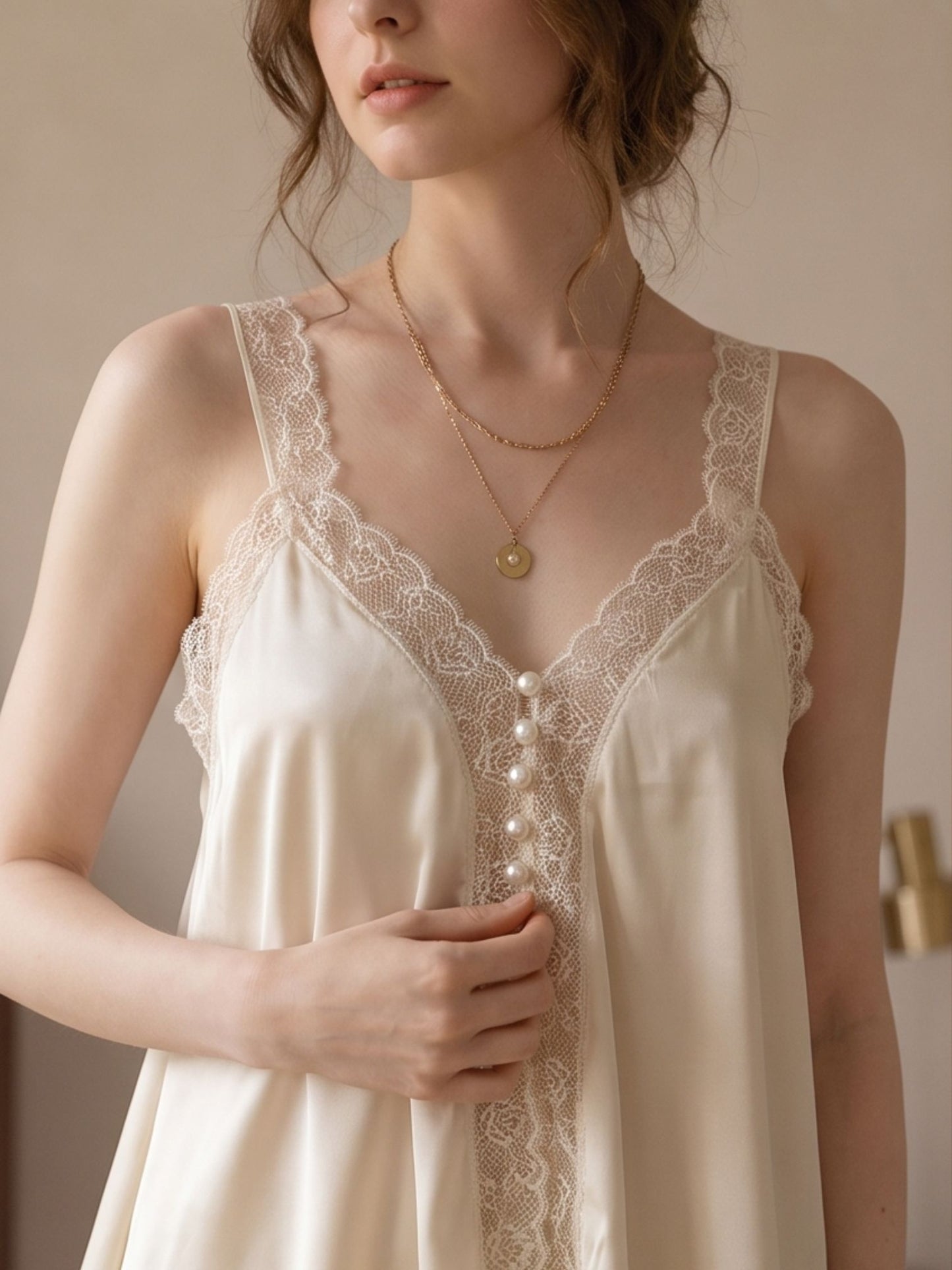 Naomi Champagne Lace Cami Set - Wonder 18