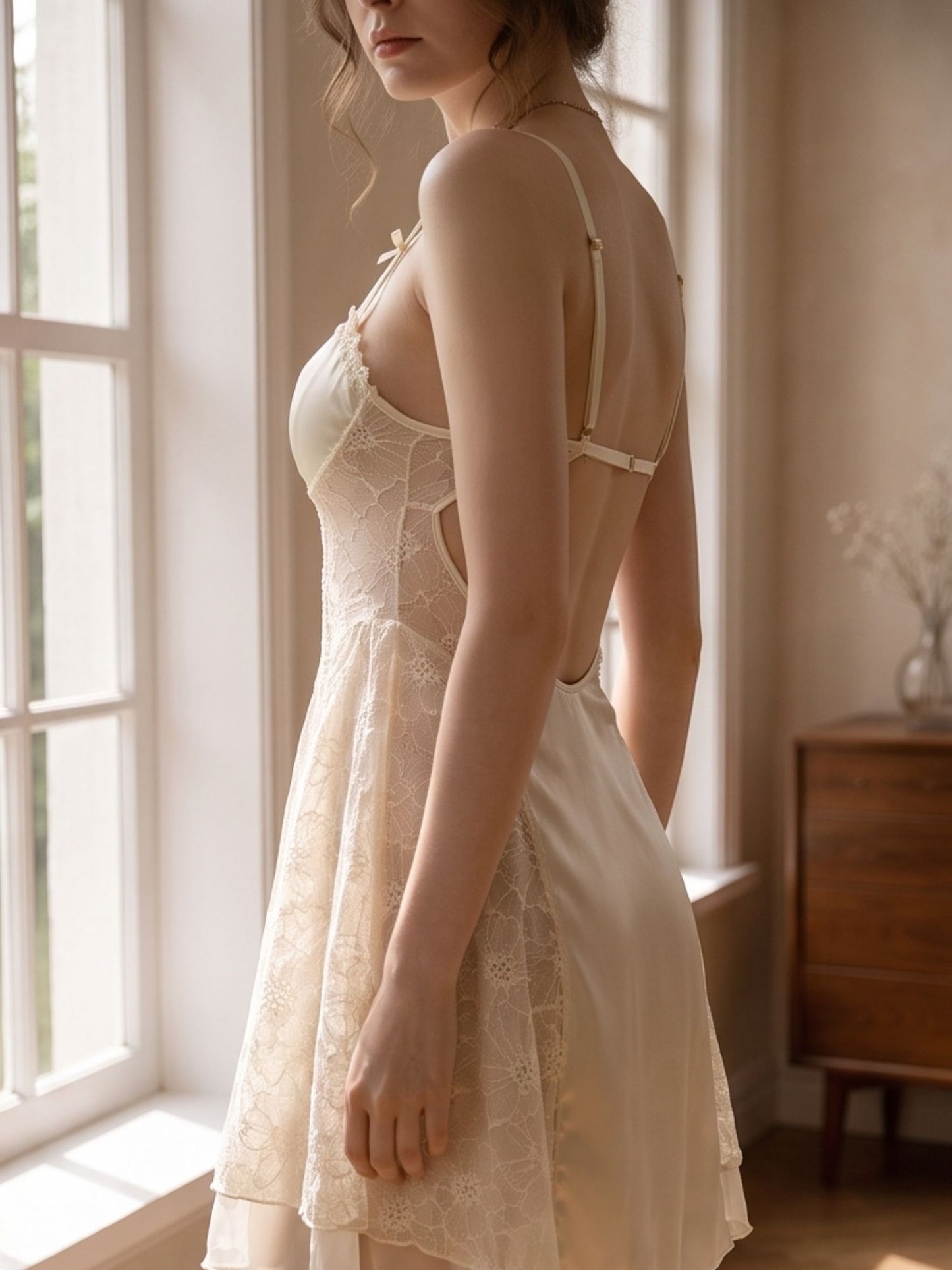 Steffi Beige Lace Chemise - Wonder 18
