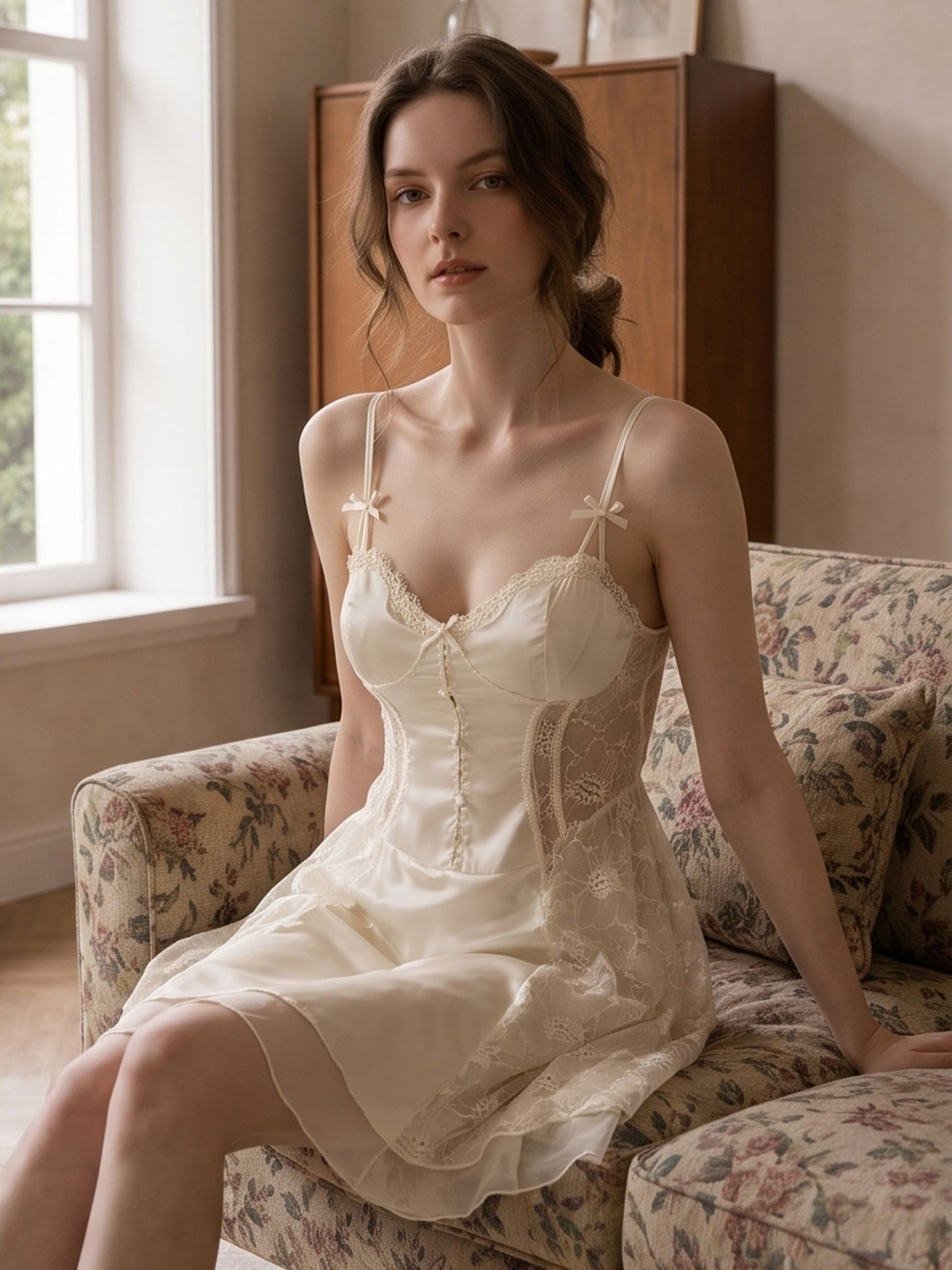 Steffi Beige Lace Chemise - Wonder 18