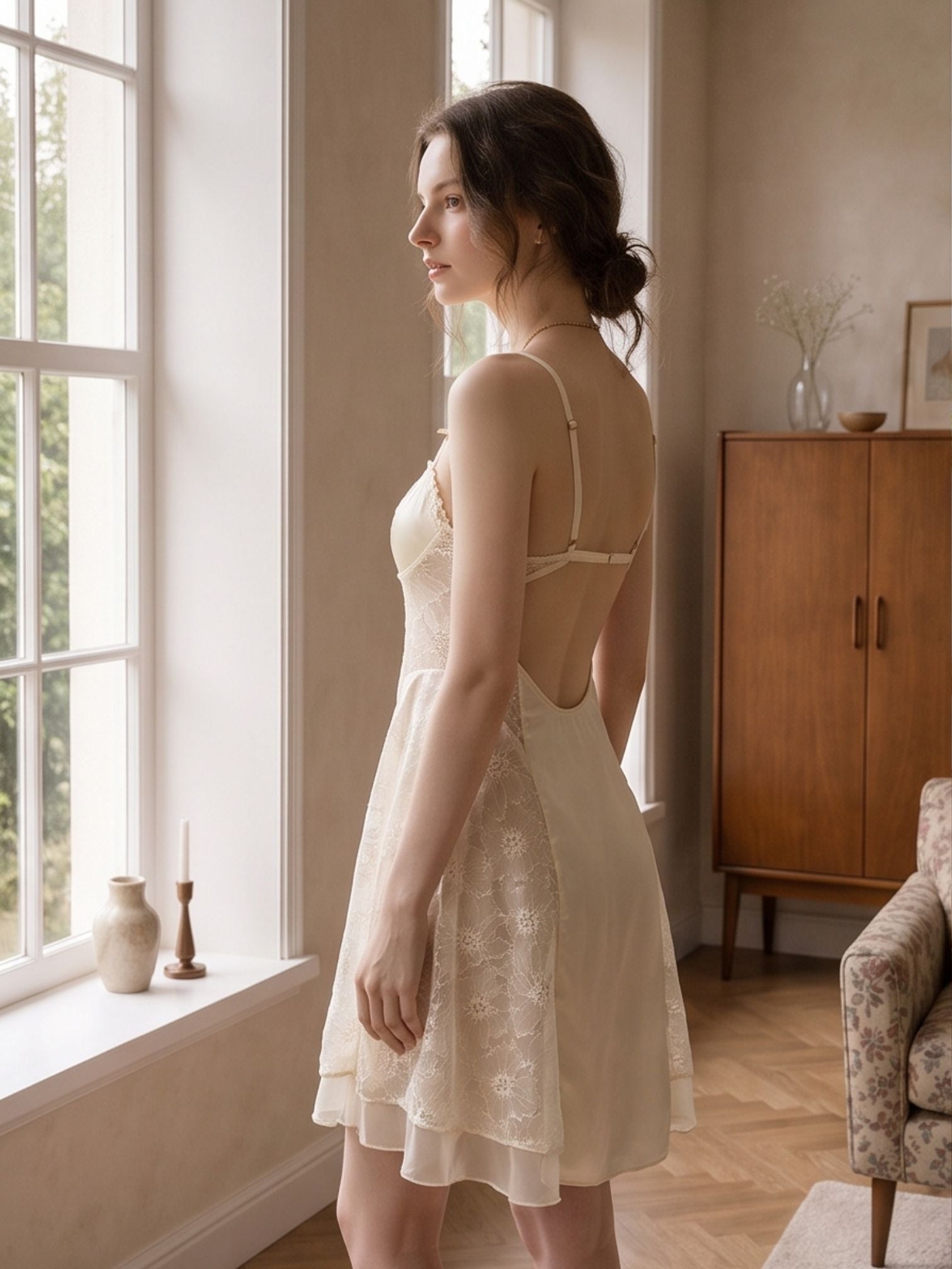 Steffi Beige Lace Chemise - Wonder 18
