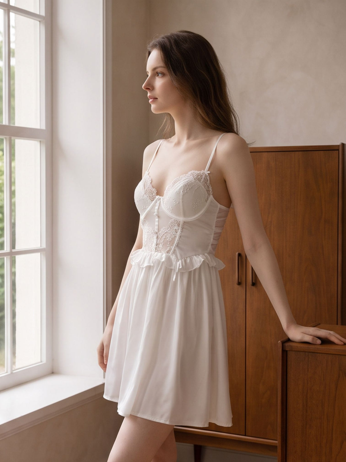 Coralie White Lace Babydoll - Wonder 18