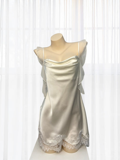Jilian Beige Satin Chemise - Wonder 18