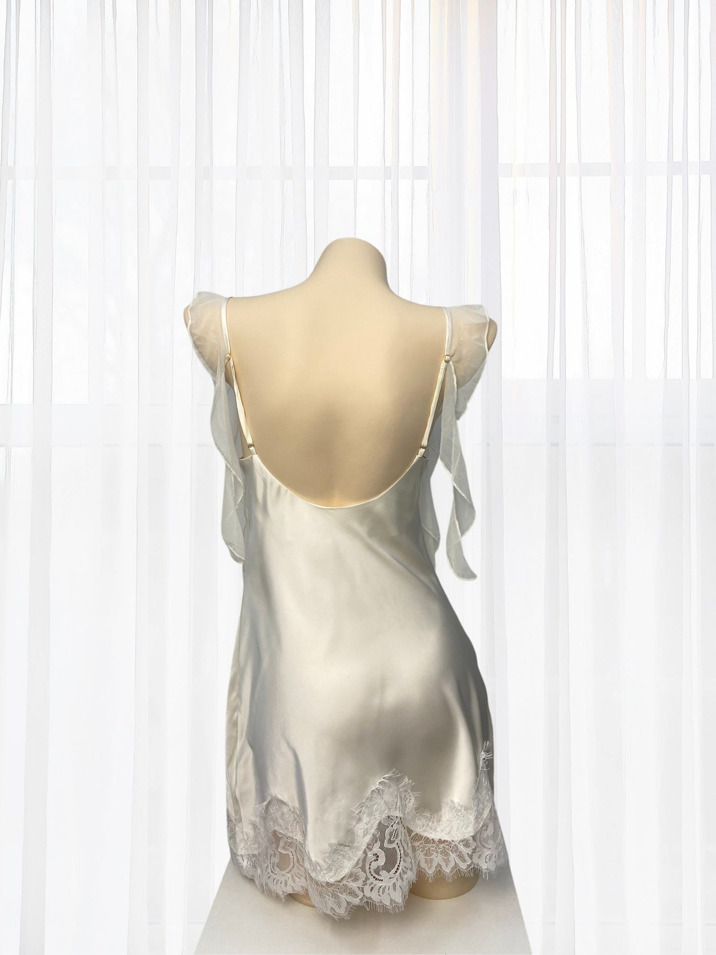 Jilian Beige Satin Chemise - Wonder 18