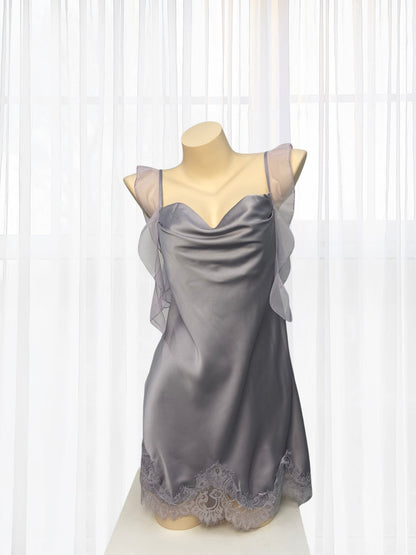 Jilian Grey Satin Chemise - Wonder 18