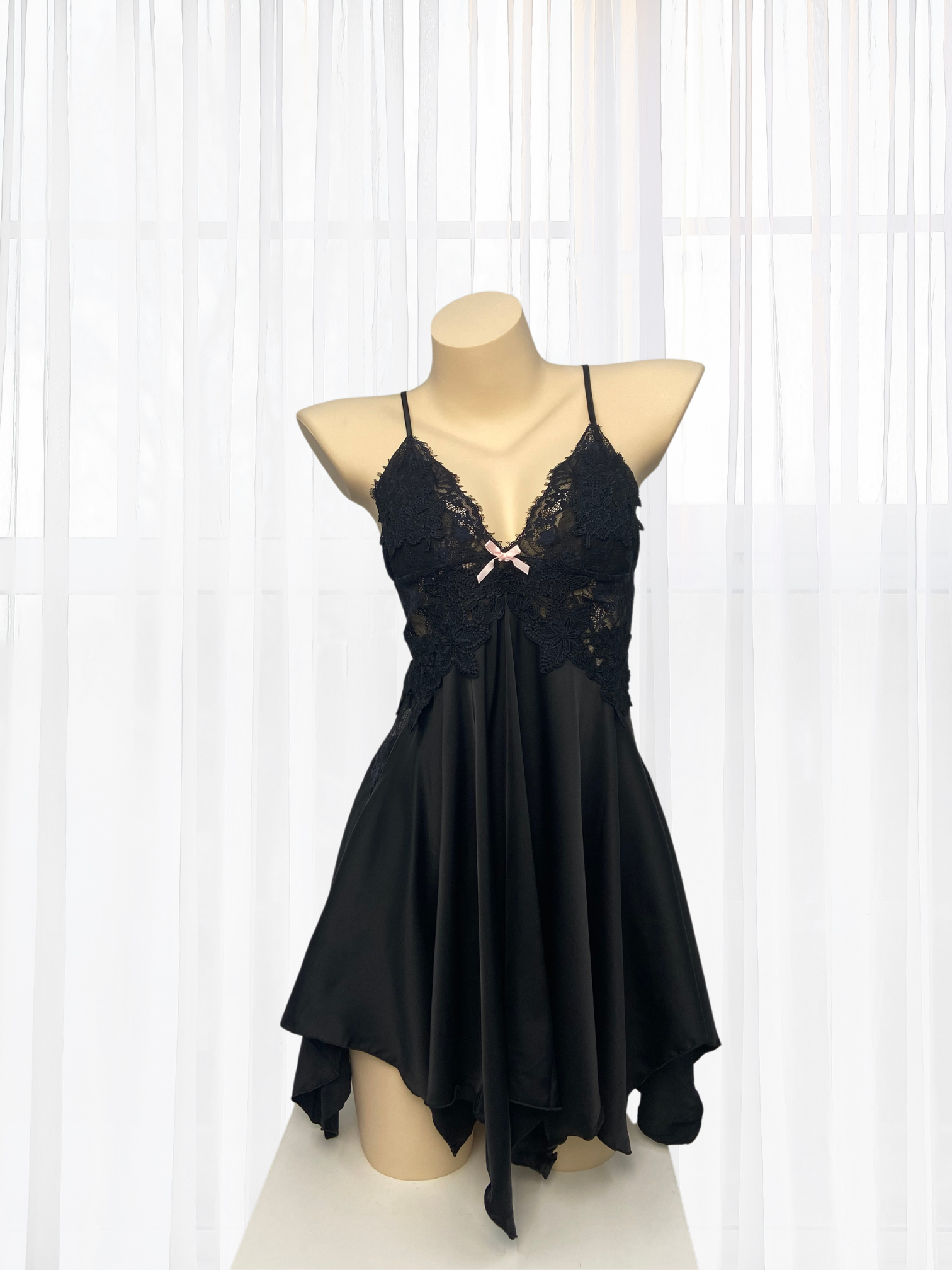 Wonder 18 Ayra Soft Satin Camisole dress with floral lace bodice for a bridal-inspired look