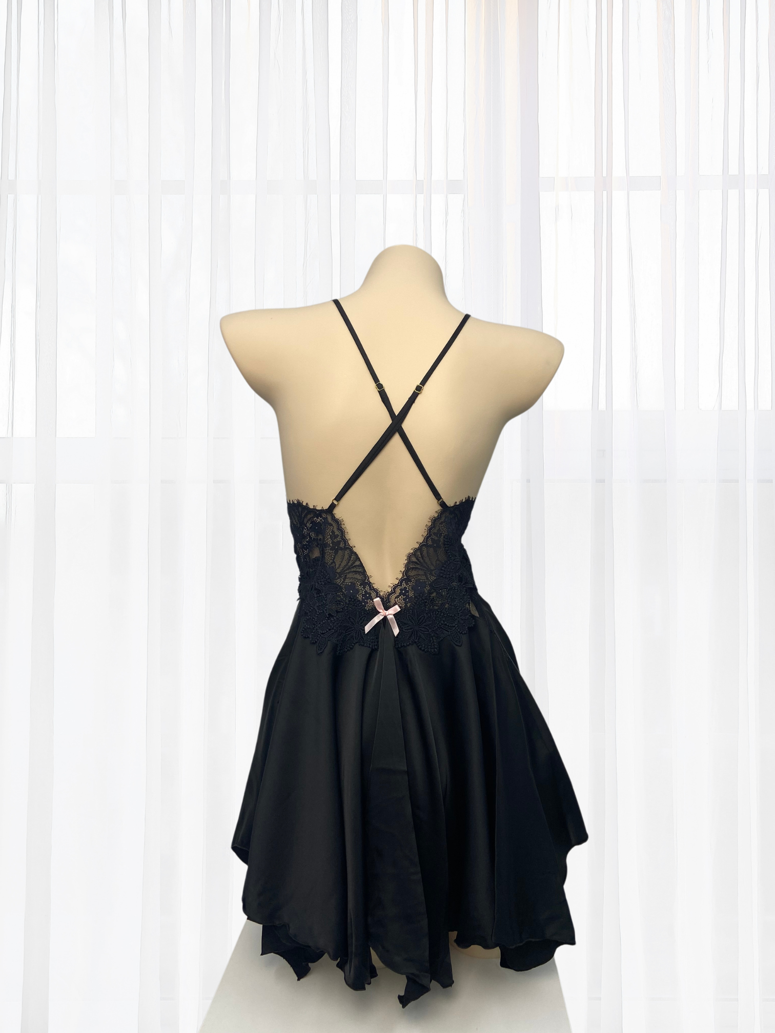 Wonder 18 Ayra Soft Satin Camisole dress with floral lace bodice for a bridal-inspired look