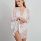 Debbie French Eyelash Bride Robe - White