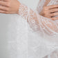 Debbie French Eyelash Bride Robe - White