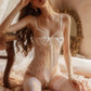 Nora Sexy Crotchless Bodysuit - White