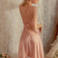 sexy pink nightdress lingerie with robe