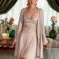 sexy lavender nightdress lingerie with robe