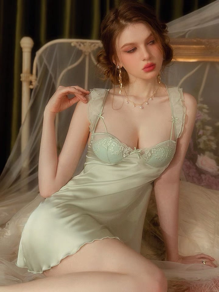 sexy green nightdress lingerie